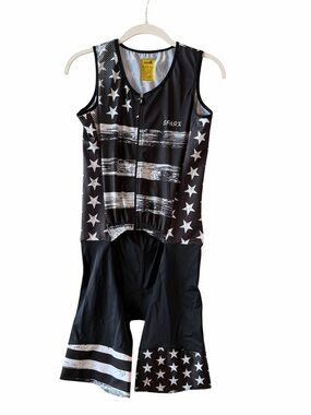 Sparx Black & White Stars & Stripes Performance Tri Suit - Black & White